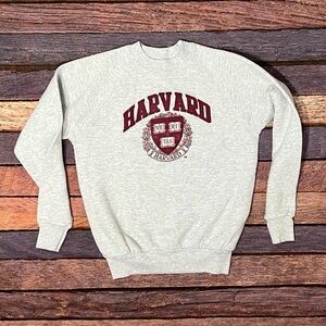 Vintage Harvard Crimson Collegiate Ivy League Boys Kids Youth 1980s Sweatshirt